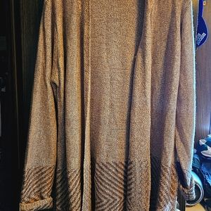 Karen Scott long sleeve Brown Cardigan.  Size XXL